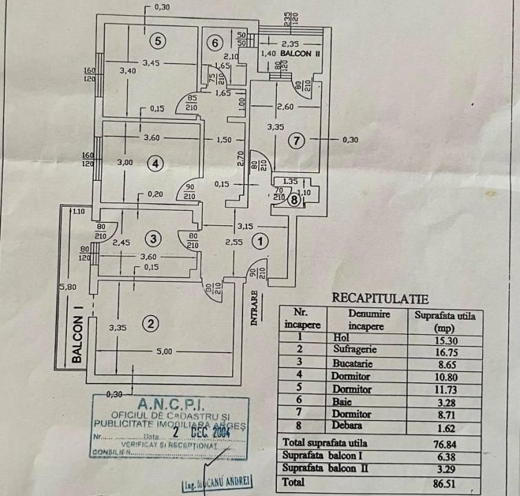 Apartament 4 camere decomandat | Str. Banat | Etaj 3/4 | – fotografia 15 din 16