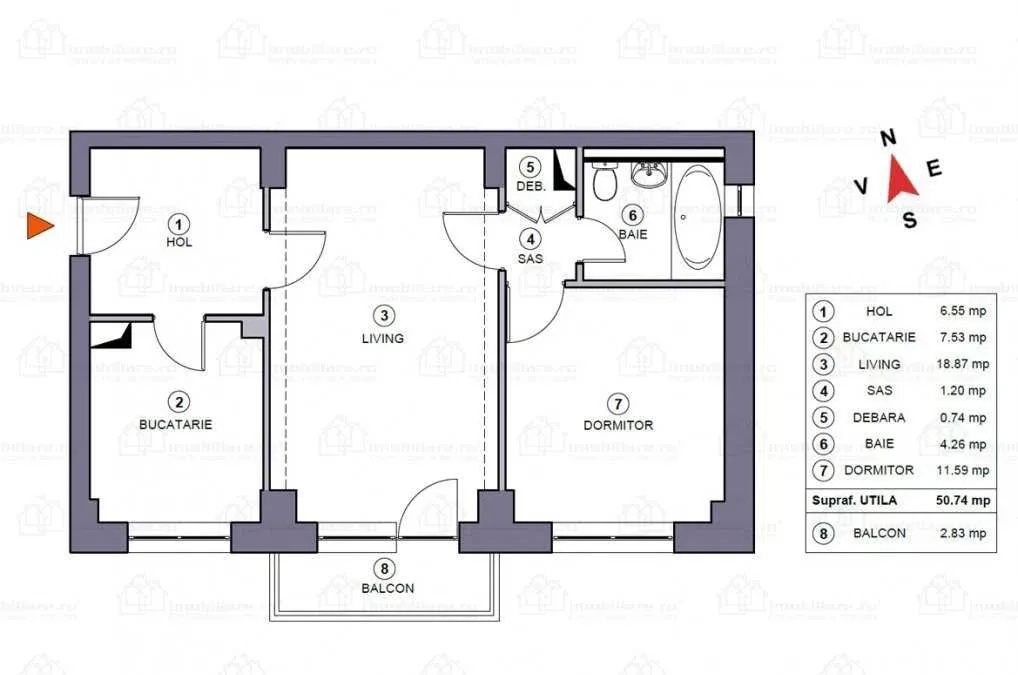 2 Camere de inchiriat | Titan | Metrou | Mobilat – fotografia 8 din 8