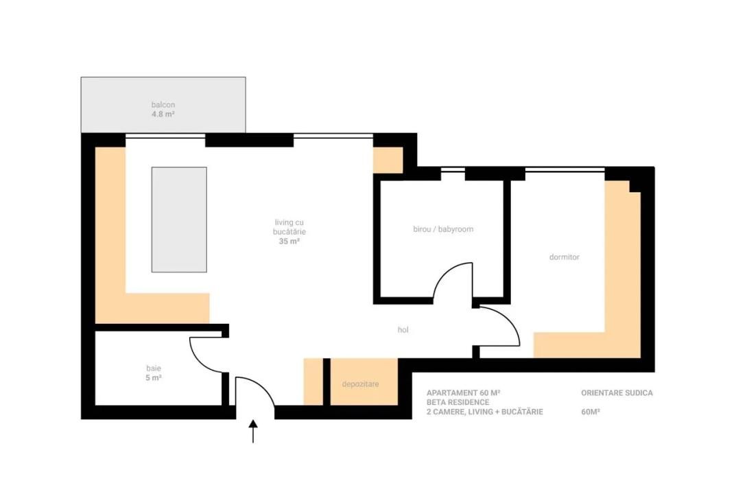 Apartament 3 camere, premium, parcare subterană | Beta Residence Chinteni – fotografia 8 din 8