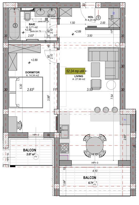 Apartament - Zona Industrială Vest - Încălzire în pardoseală – fotografia 2 din 2