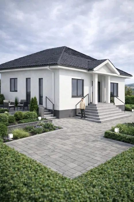 Casă nouă pe un nivel | 118 mp utili | Teren 600 mp | intrare Chinteni – fotografia 1 din 4