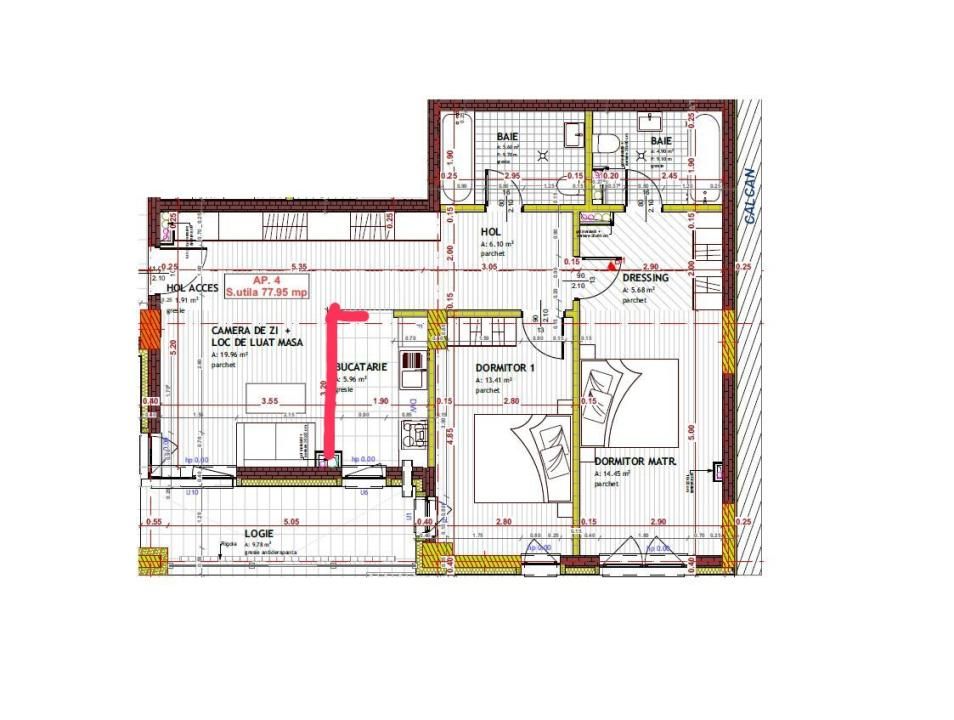 Ap 3 camere decomandate, semifinisat, 78 mp, garaj la cerere, zona Tineretului! – fotografia 4 din 4