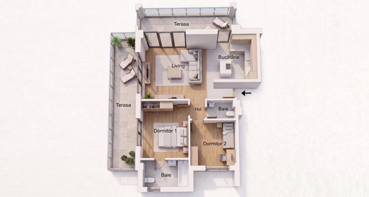 Perla Residence | 3 camere 98mp, vedere lac, 2 terase, parcare subterana si boxa – fotografia 2 din 21