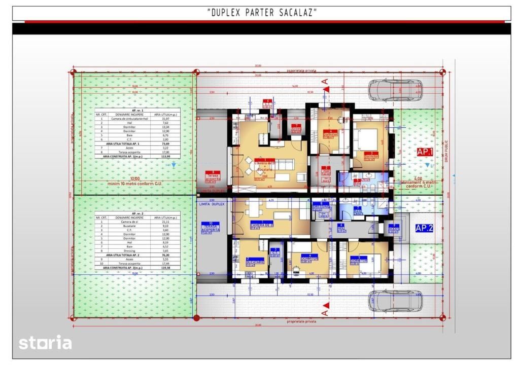 Duplex in Sacalaz | 3 camere | Terasa acoperita | Toate utilitatile | – fotografia 11 din 11