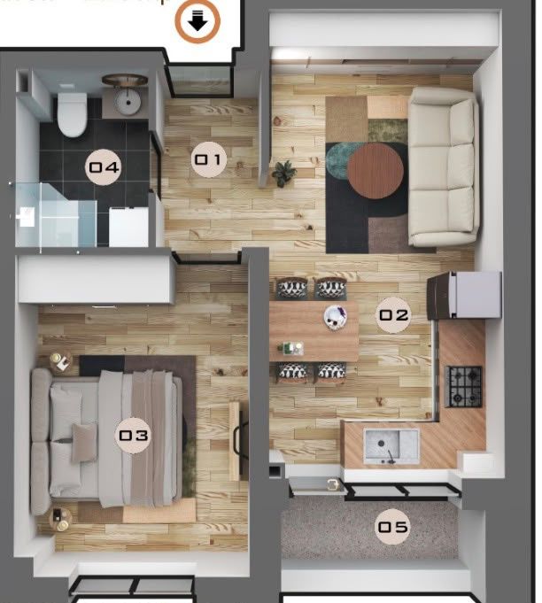 Apartament cu 2 camere Militari Residence - finalizare martie 2027 – fotografia 1 din 12