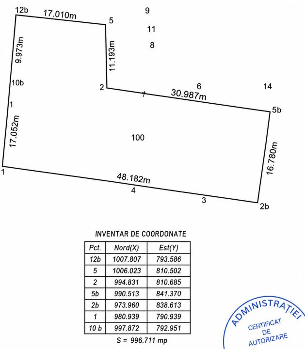 Teren intravilan 997 mp | Predeal | zona Partie | Front stradal 27,03 m – fotografia 3 din 3