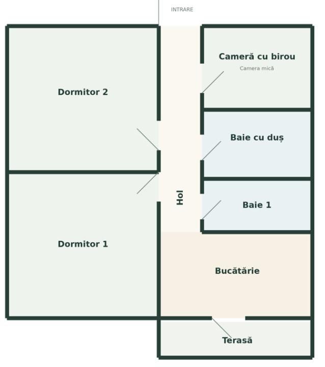 Spațiu de birouri, 76 mp, 3 încăperi decomandate | Str. Pitești – Tribunal – fotografia 11 din 11