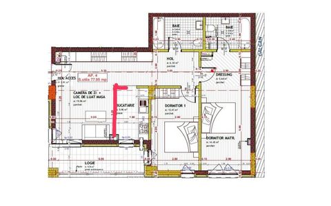 Apartament de 78mp utili(4 camere,2 băi, terasă)bloc nou,parter înalt