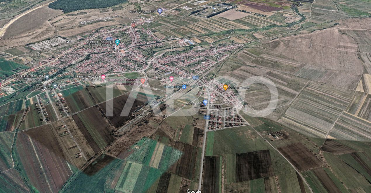 Teren de vanzare 629 mp cu autorizatie de constructie Cristian Sibiu – fotografia 1 din 5
