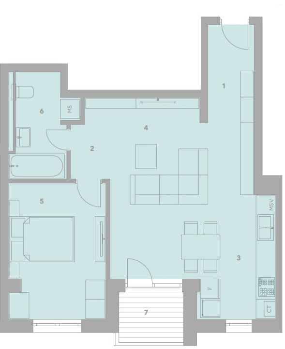 Apartament cartier Turnisor - bloc cu lift – fotografia 1 din 1