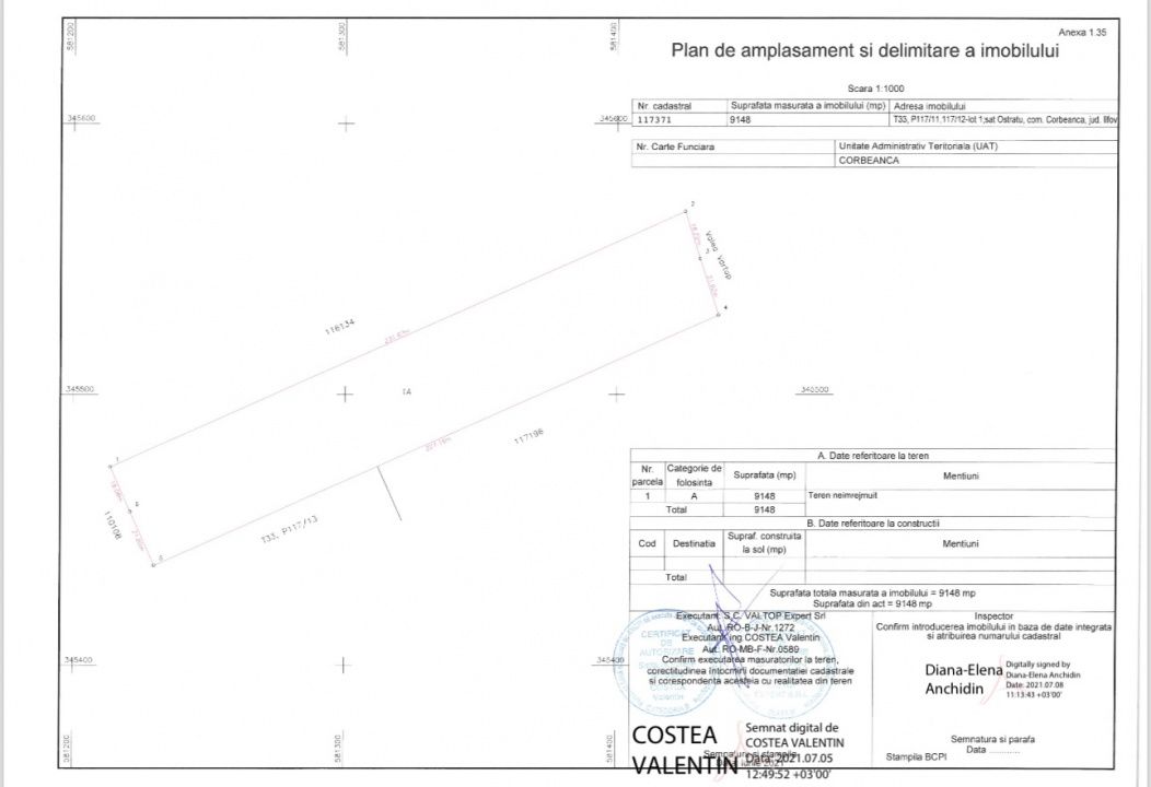 Com 0% | Teren intravilan LAC Corbenca 9148 mp | Dubla Deschidere | POT 70% – fotografia 2 din 4