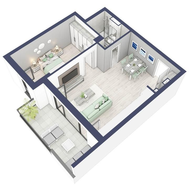 Apartament 2 camere, etaj 3 – fotografia 3 din 5