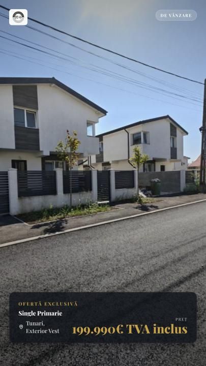 Single | Primarie -Tunari | COMPLEX Townhouse | 100 mp utili | – fotografia 1 din 24