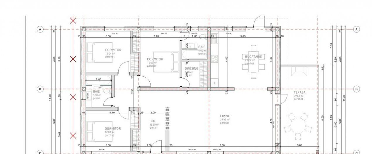 CASA NOUA I 130 mp I pe un nivel I semifinisata I teren 600 mp I – fotografia 2 din 4
