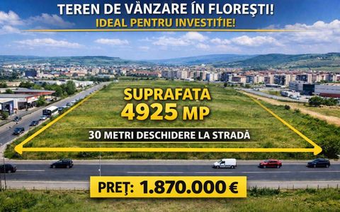Teren in Florești, la drumul principal, Ideal pentru investiție