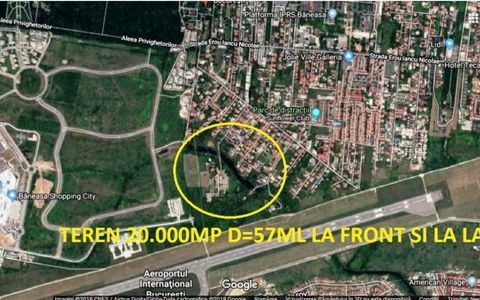 Teren 20.000mp Pipera-Baneasa Shopping City deschidere 57ml la front si lac.