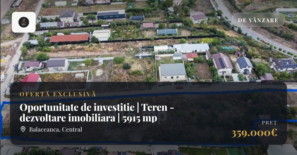 Oportunitate de investitie | Teren - dezvoltare imobiliara | 5915 mp – fotografia 5 din 5