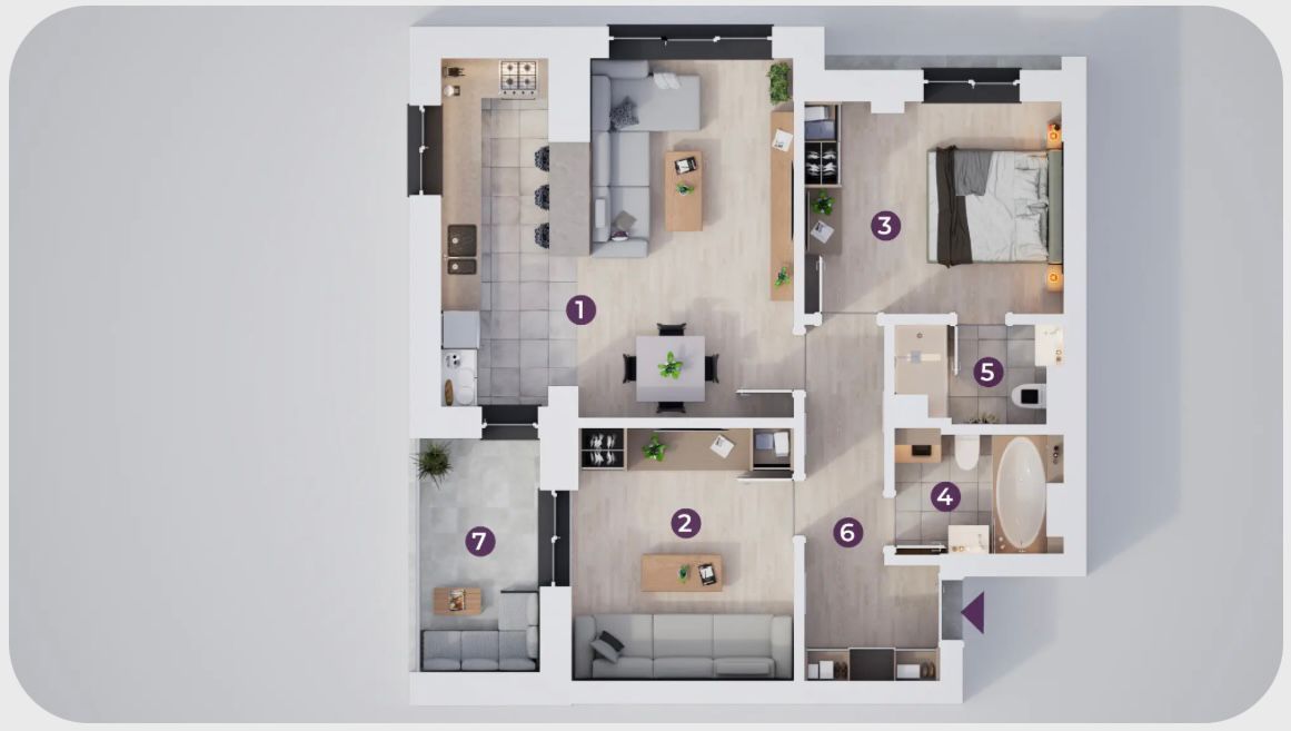 Apartament 3  camere – fotografia 4 din 21