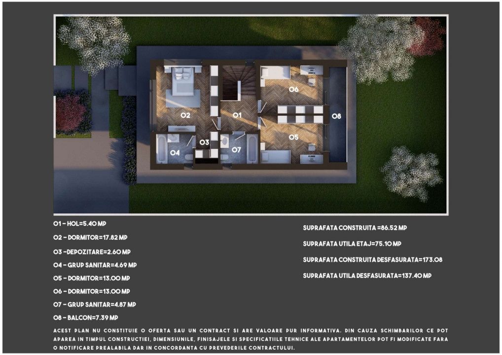 Vila 4 camere | Teren 350 mp | SU 160 mp| nZeb – fotografia 8 din 14
