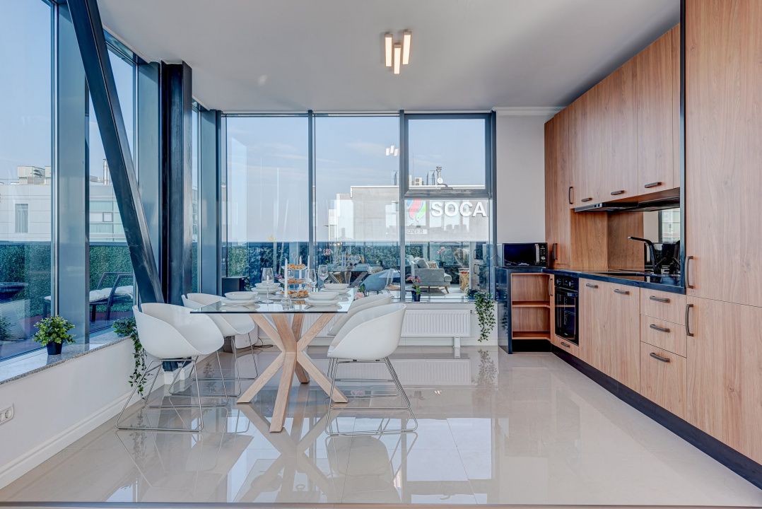PENTHOUSE EXCLUSIVIST | HERĂSTRĂU – AVIAȚIEI - 3 LOCURI DE PARCARE -42MP TERASA – fotografia 3 din 11
