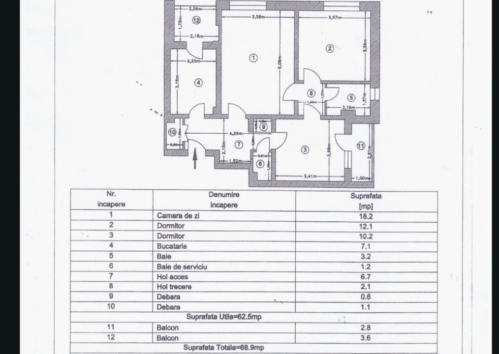 APARTAMENT 3 CAMERE CENTRAL – fotografia 12 din 12