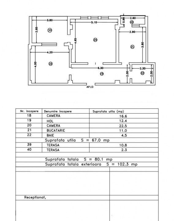 Apartament 2 Camere Boreal | 67 mp | 2 Balcoane | Decomandat – fotografia 2 din 3