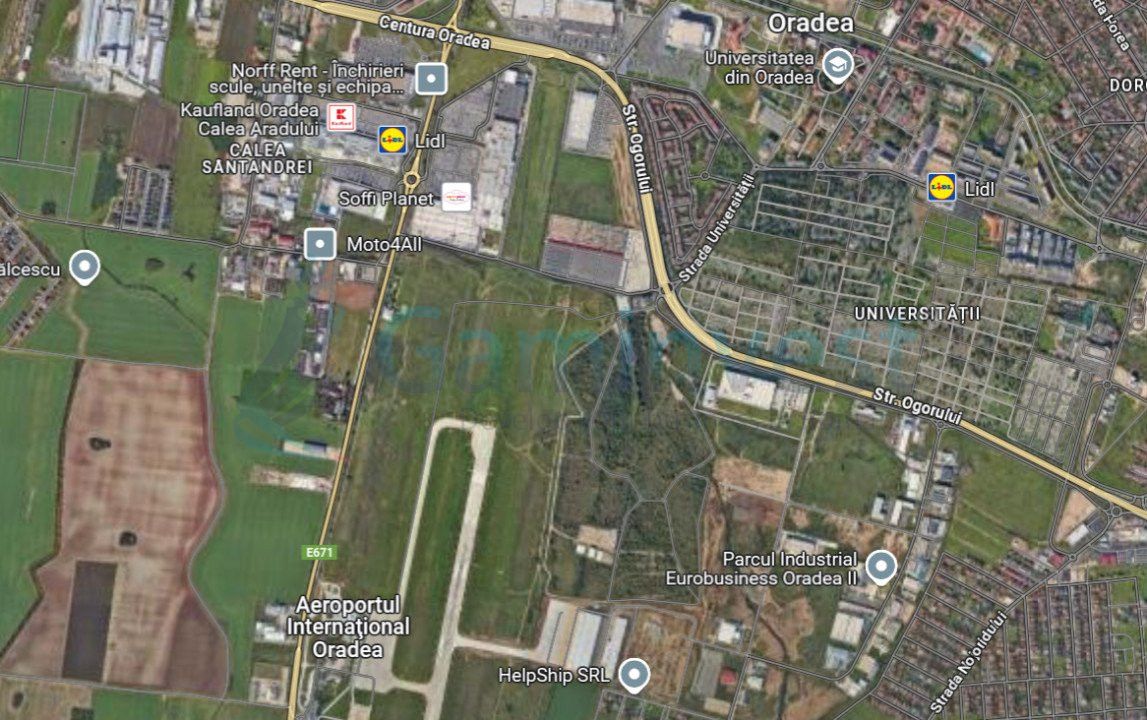 Teren intravilan de inchiriat, vizibilitate, zona Aeroport Oradea – fotografia 1 din 1