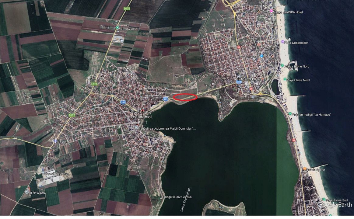 Teren de vanzare Techirghiol primul rand la lac – fotografia 1 din 1