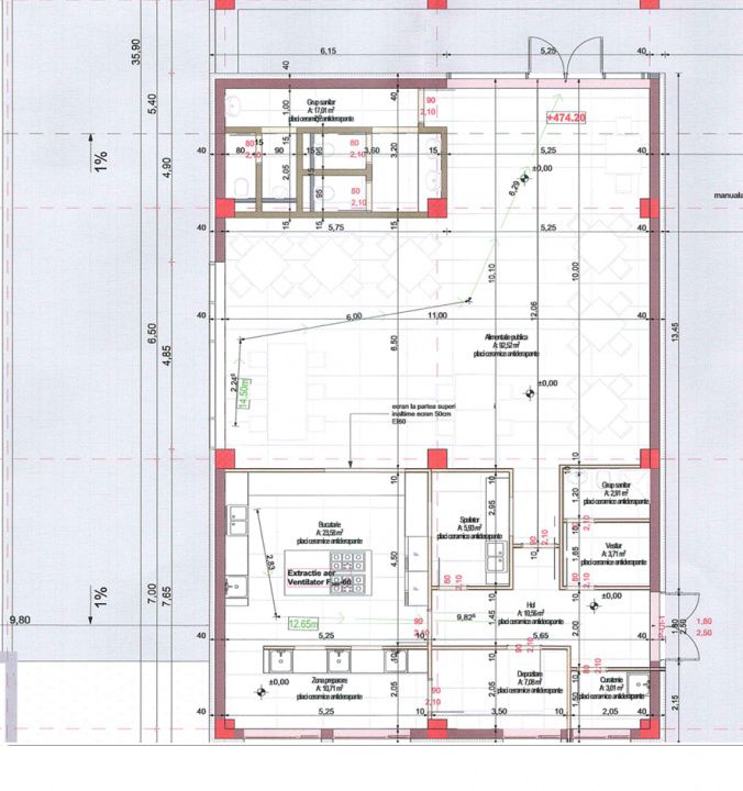 Spațiu comercial 177 mp + terasă 100 mp | Alimentație publică | 4 parcări | – fotografia 7 din 7