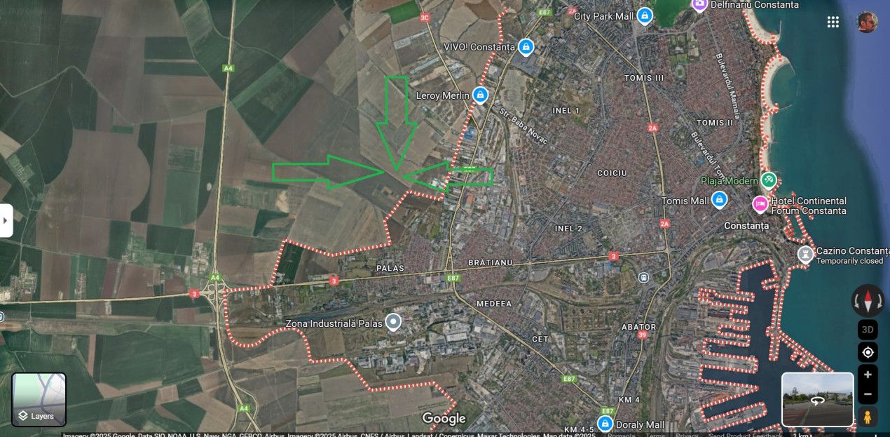 Teren extravilan de vanzare 18000 mp - zona Palas - propunere intravilan – fotografia 3 din 4