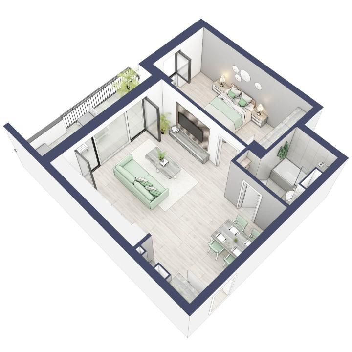 Apartament 2 camere, etaj 3 – fotografia 4 din 5