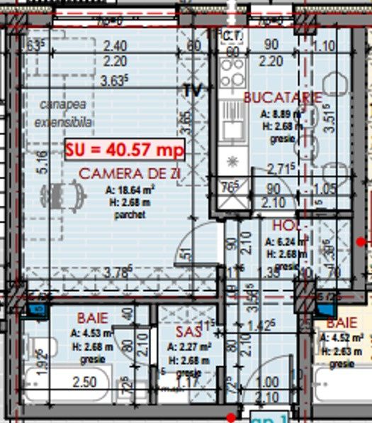 Oportunitate! Apartament 40 mp utili, semifinisat, parcare, zona Terra! – fotografia 6 din 6