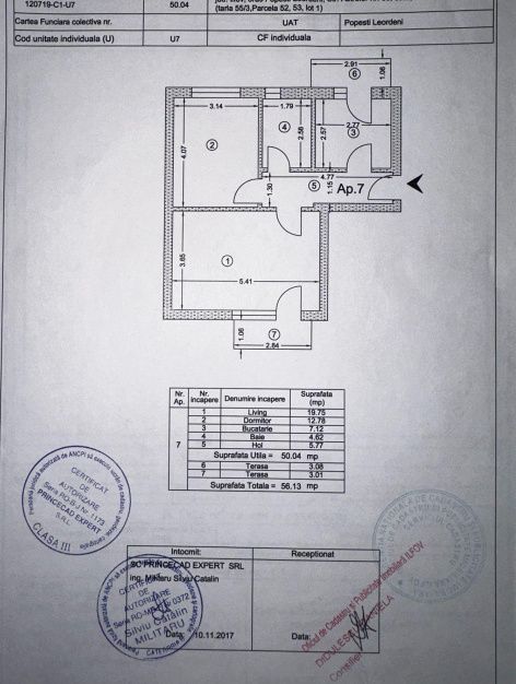 Apartament 2 camere, 56,13mp, decomandat, centrala, Popesti-Leordeni – fotografia 10 din 11