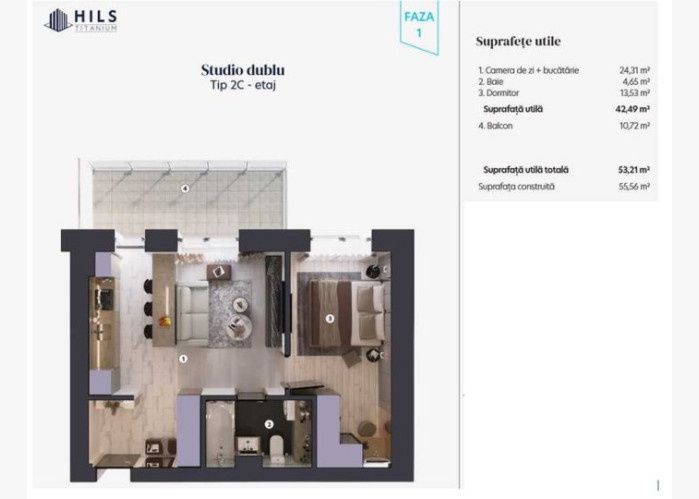 2 Camere de inchiriat | Theodor Pallady | Metrou | Centrala – fotografia 8 din 8