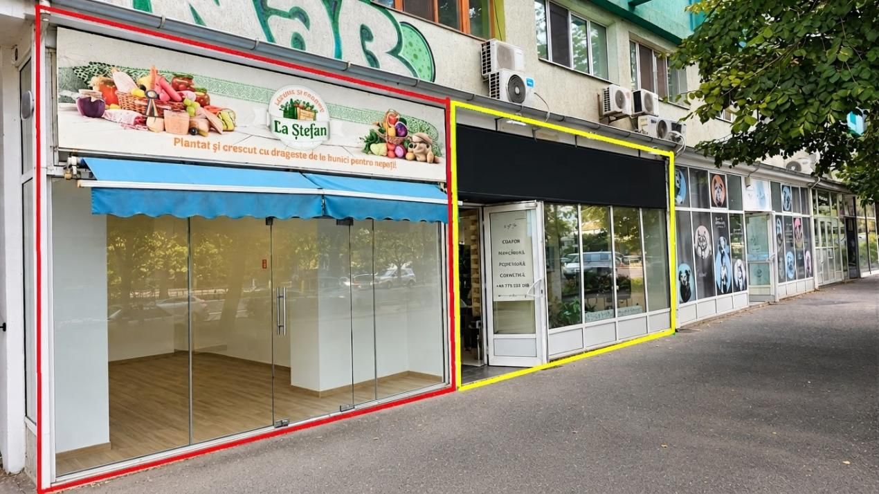 2 spatii comerciale de inchiriat | Titulescu stradal | 56mp + 64mp = 120mp – fotografia 1 din 17