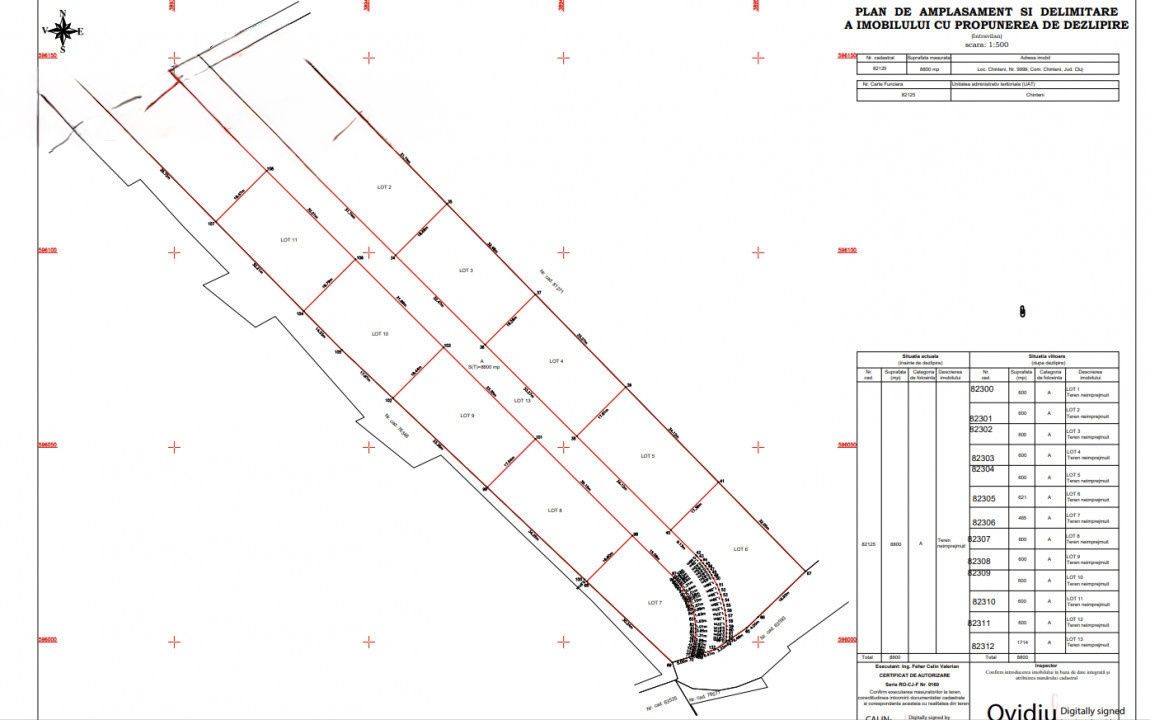 Teren intravilan,8800mp,terenul are 12 parcele, Chinteni – fotografia 7 din 7