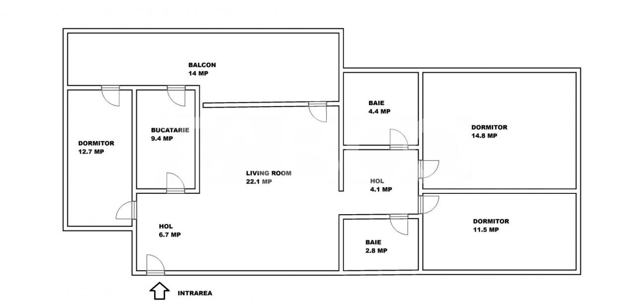 Apartament de vanzare 4 camere balcon boxa lift bloc nou zona Centrala – fotografia 4 din 20