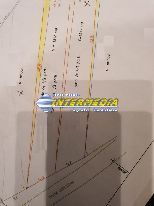 Teren intravilan de vanzare 1248 mp d=15 mTeleac cu utilitati panorama deosebita – fotografia 3 din 4