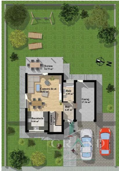 OPORTUNITATE!Casă individuală | 4 camere | 3 băi | Garaj | Terasă | Dezmir – fotografia 35 din 36