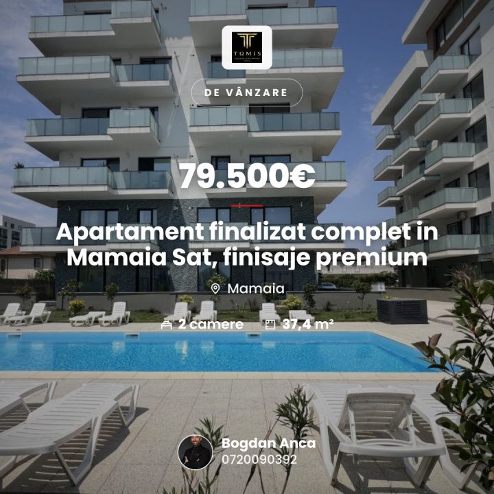Apartament finalizat complet in Mamaia Sat, finisaje premium – fotografia 1 din 27