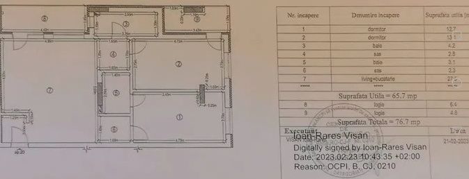 APARTAMENT 3 CAMERE | 2 BĂI | PARCARE SUBTERANĂ | BLOC 2023 | CATANELOR, FLOREȘT – fotografia 6 din 6