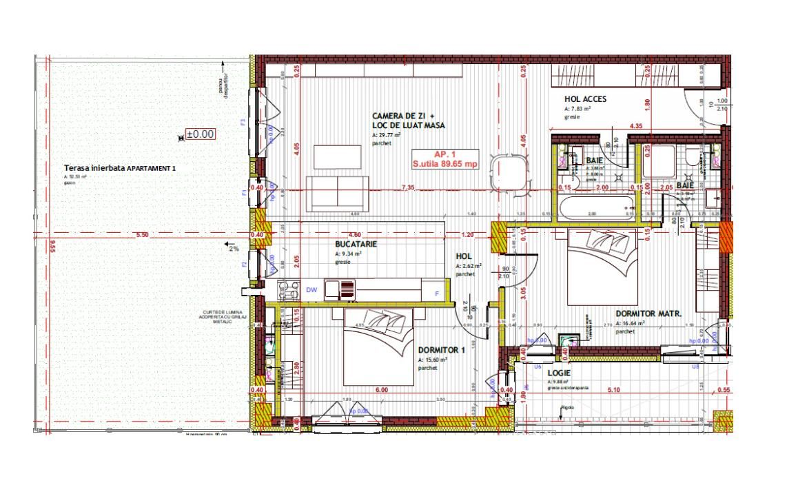 Apartament 3 camere | 2 băi | 89,65mp | grădină 52mp | Tineretului – fotografia 4 din 4