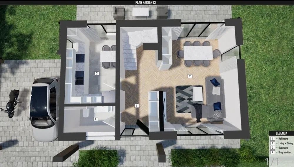 Casă individuală nZEB, 125 mp utili, garaj și teren 445 mp | Florești – fotografia 12 din 13