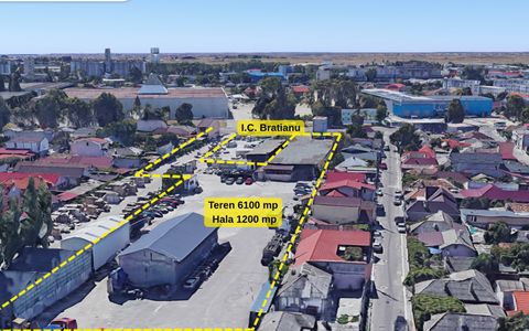 Teren 6100 mp platforma betonata in Constanta intrare de pe A2 Bd. IC Bratianu