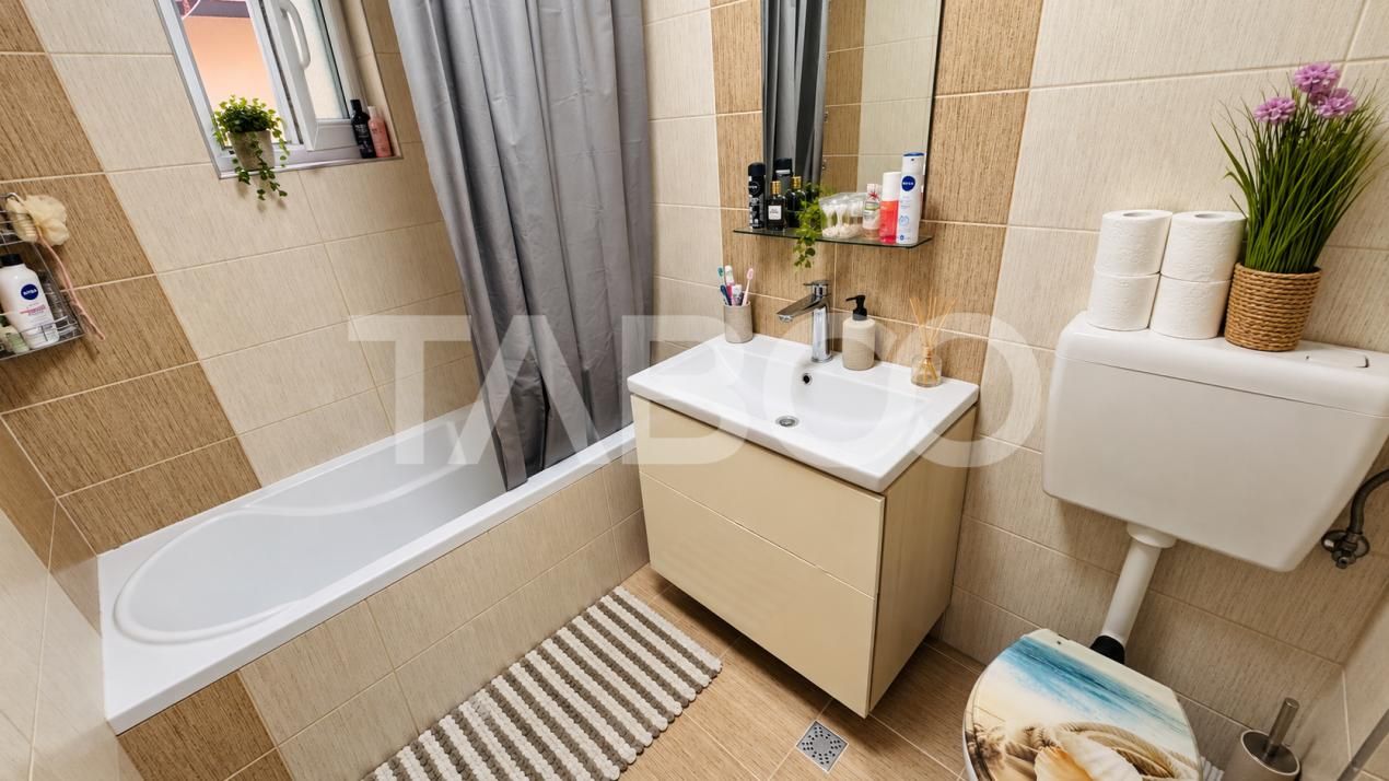 Apartament 3 camere de vanzare MOBILAT UTILAT 2 bai 1 parcare Selimbar – fotografia 7 din 12