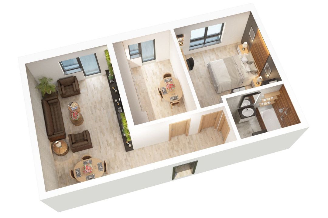 Apartament 2 camere - 56.15mp utili + balcon 6.7mp - Doamna Stanca – fotografia 1 din 3