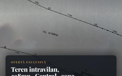 Teren intravilan, 398mp , Central , zona Piata Mare