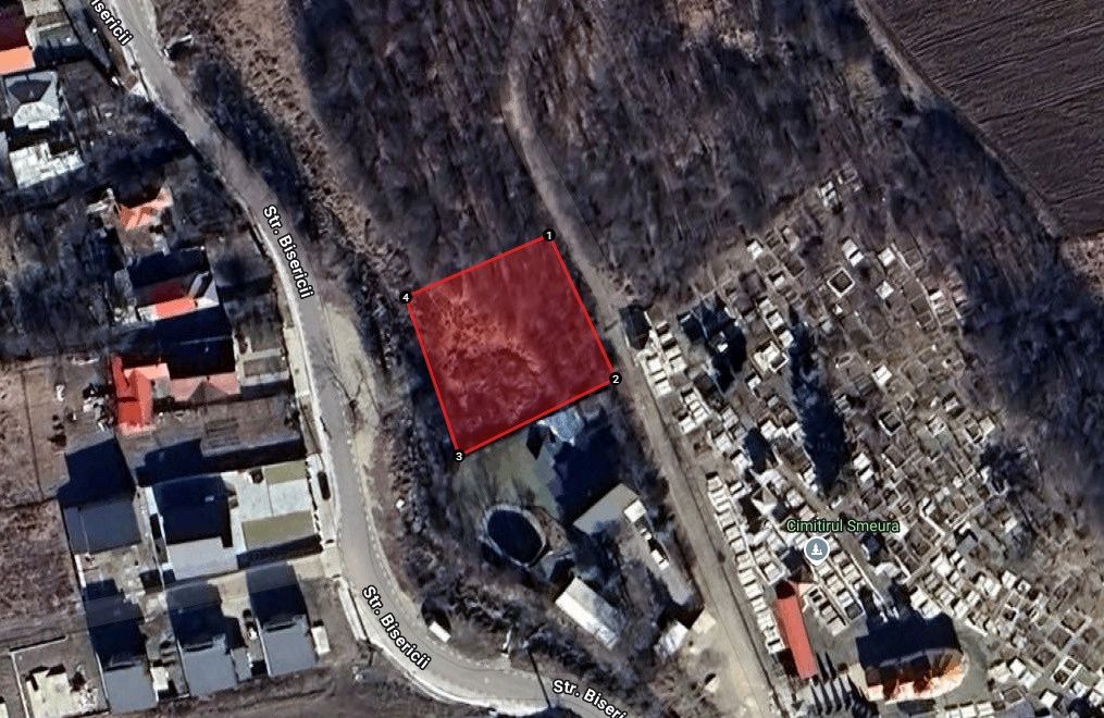 Teren de vânzare Smeura – 1018 mp într-o zonă liniștită și aerisită – fotografia 2 din 3