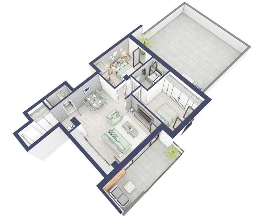 Apartament 3 camere, etaj 1, intabulare vara 2026 – fotografia 4 din 6