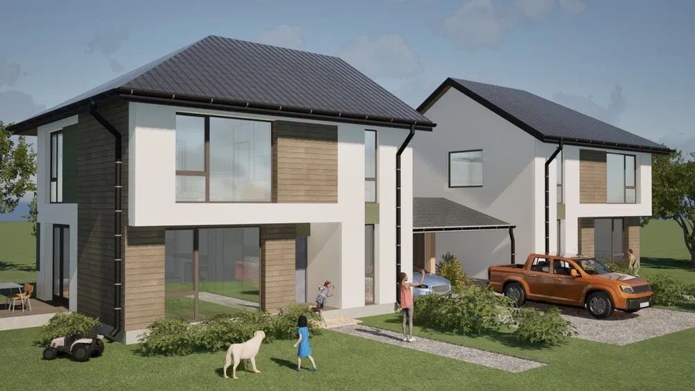 Casă alipită prin garaj, 112 mp utili, teren 400 mp | Chinteni – fotografia 3 din 6